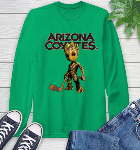 Arizona Coyotes NHL Hockey Groot Marvel Guardians Of The Galaxy Long Sleeve T-Shirt 7