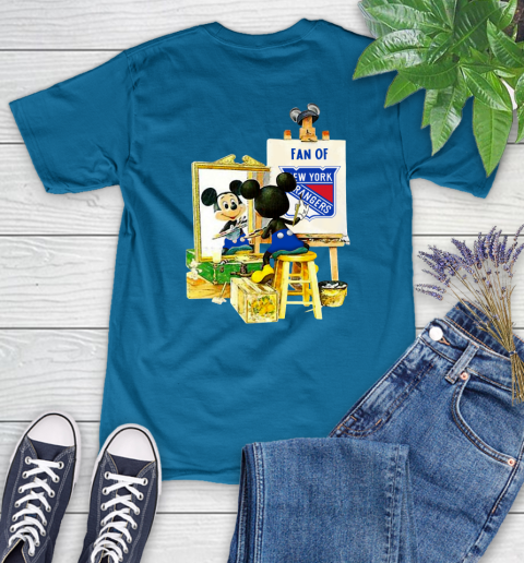 NHL Hockey New York Rangers Mickey Drawing Shirt 89
