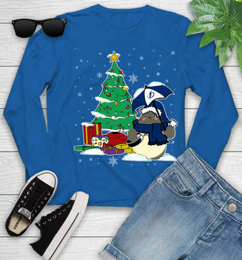 Tampa Bay Lightning NHL Hockey Cute Tonari No Totoro Christmas Sports Youth Long Sleeve 10