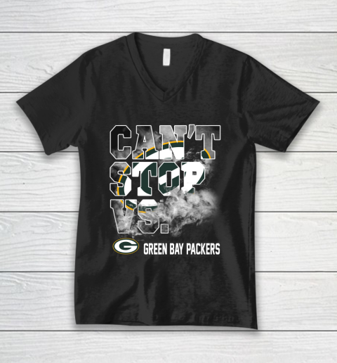 NFL Green Bay Packers Can't Stop Vs V-Neck T-Shirt