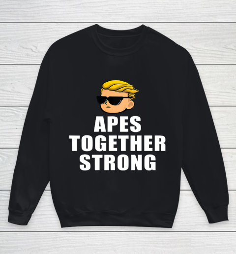 Apes Together Strong Funny WSB Stonks Meme Youth Sweatshirt