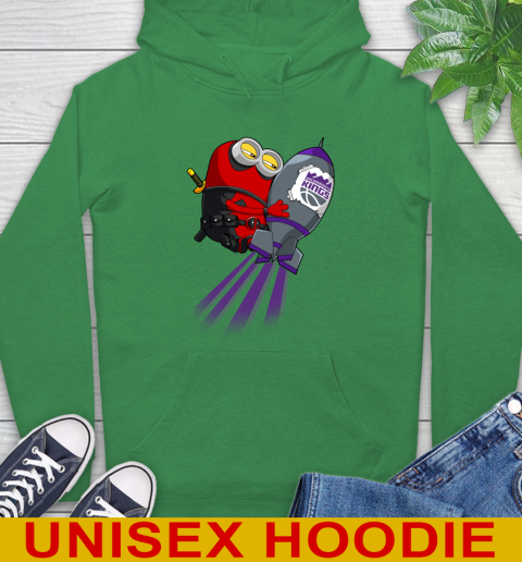 NBA Basketball Sacramento Kings Deadpool Minion Marvel Shirt Hoodie - Image 9