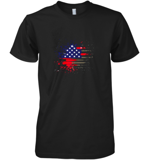 Baseball U.S American Flag Premium Men's T-Shirt