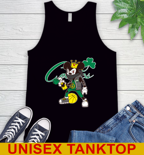 Boston Celtics NBA Basketball Mickey Peace Sign Sports Tank Top 2