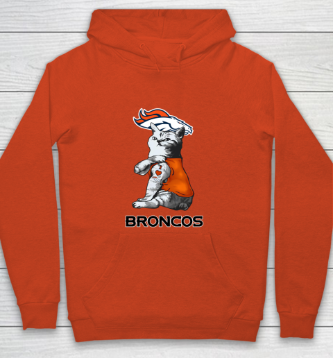 NFL Football My Cat Loves Denver Broncos Youth Hoodie 3