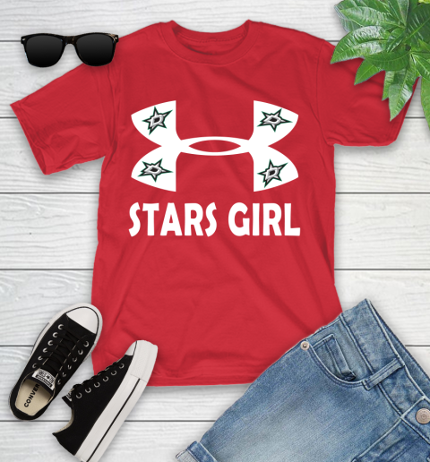 NHL Dallas Stars Girl Under Armour Hockey Sports Youth T-Shirt 13