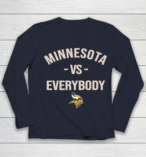 Minnesota Vikings Vs Everybody Youth Long Sleeve 2