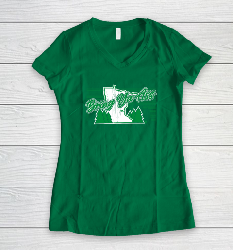 Bring Ya Ass  Minnesota Basketball Women's V-Neck T-Shirt 3