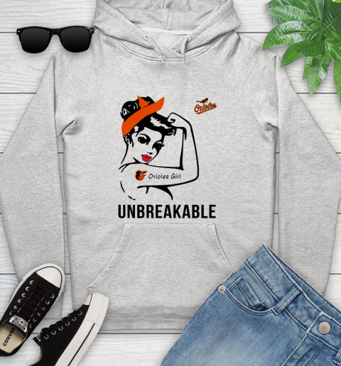 MLB Baltimore Orioles Girl Unbreakable Baseball Sports Youth Hoodie