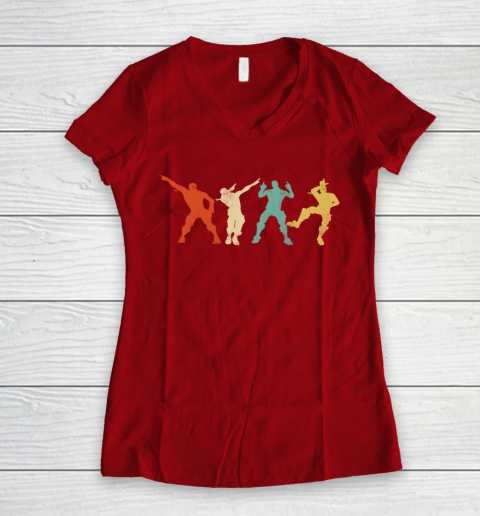 Fortnite Tshirt Battle Royale Victory Dance Cool Justice Dance Women's V-Neck T-Shirt 8