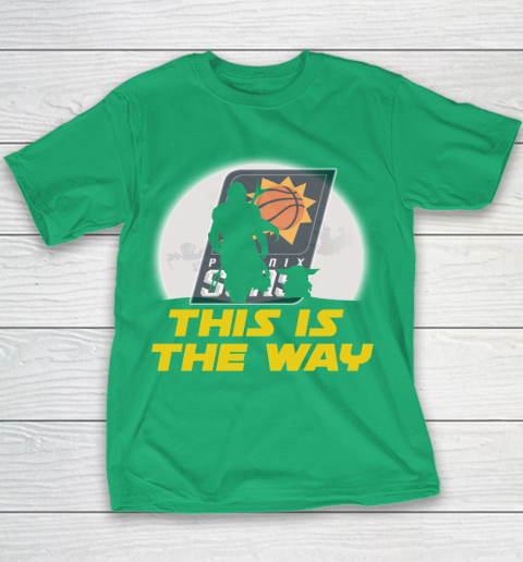 Phoenix Suns NBA Basketball Star Wars Yoda And Mandalorian This Is The Way Youth T-Shirt 3
