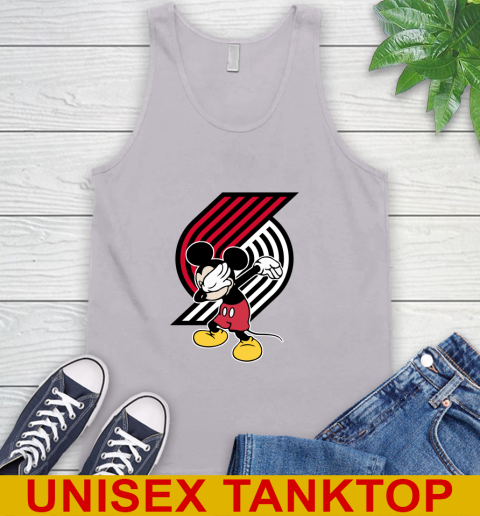 Portland Trail Blazers NBA Basketball Dabbing Mickey Disney Sports Tank Top - Image 5