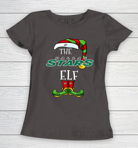 Dallas Stars Christmas ELF Funny NHL Women's T-Shirt 7