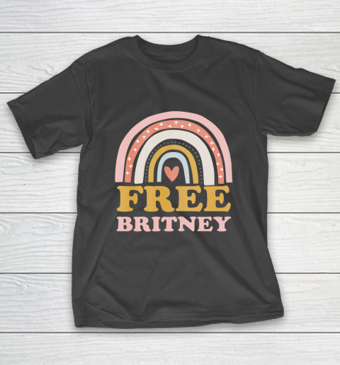 Womens Free Britney FreeBritney Rainbow T-Shirt