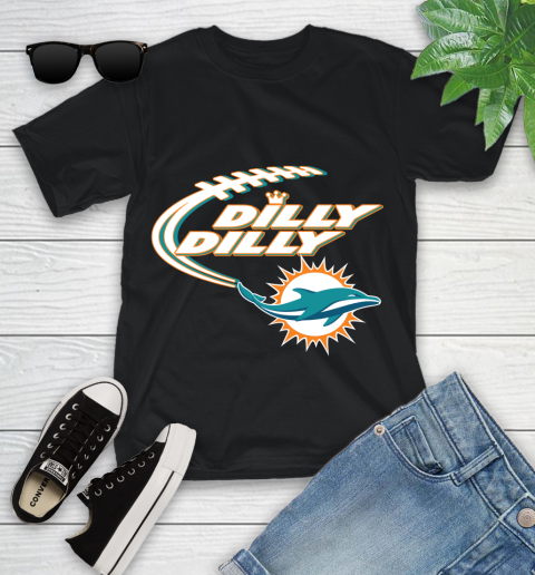 NFL Miami Dolphins Dilly Dilly Football Sports Youth T-Shirt 2