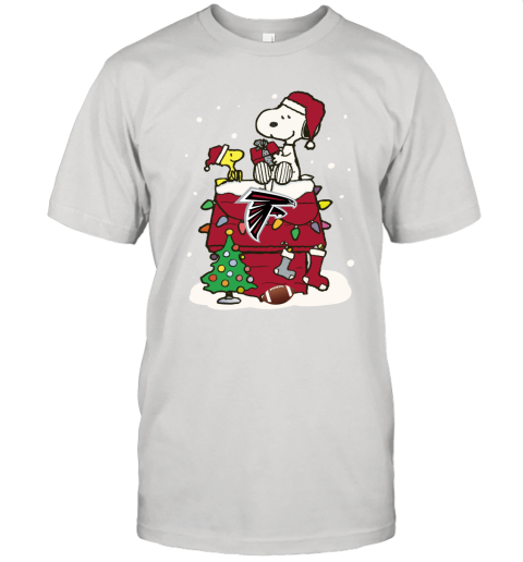 Happy Christmas With Atlanta Falcons Snoopy Unisex Jersey Tee