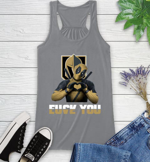 NHL Vegas Golden Knights Deadpool Love You Fuck You Hockey Sports Racerback Tank 4