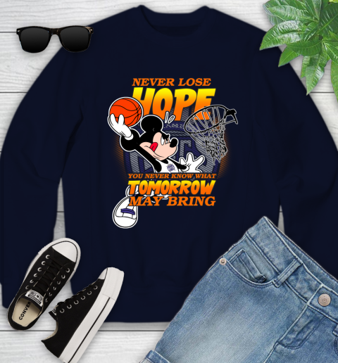 Sacramento Kings NBA Basketball Mickey Disney Never Lose Hope Youth Sweatshirt 2