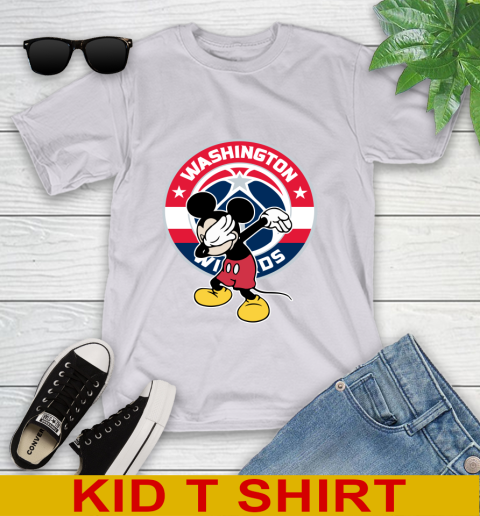 Washington Wizards NBA Basketball Dabbing Mickey Disney Sports Youth T-Shirt 5