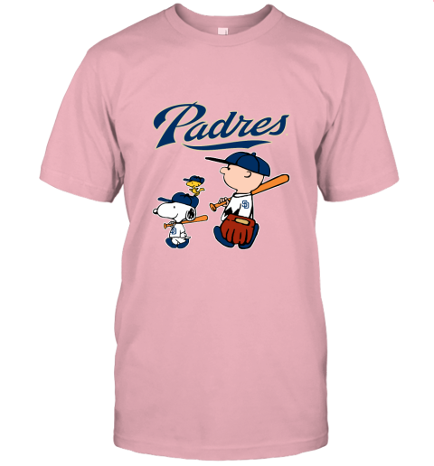 ncdt san diego padres lets play baseball together snoopy mlb shirt jersey t shirt 60 front pink