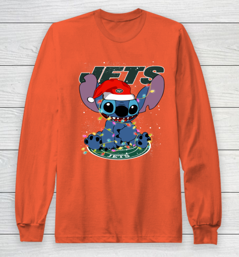 New York Jets NFL Football noel stitch Christmas Long Sleeve T-Shirt 3
