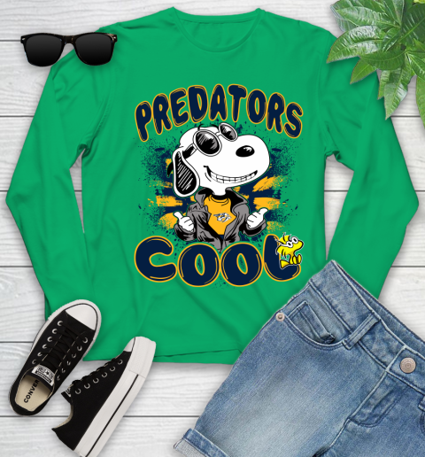 NHL Hockey Nashville Predators Cool Snoopy Shirt Youth Long Sleeve 6