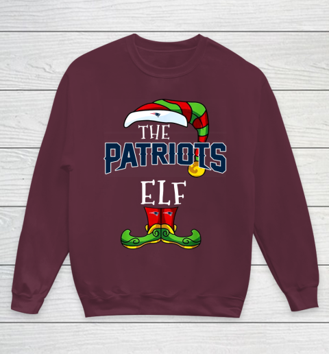 New England Patriots Christmas ELF Funny NFL Youth Sweatshirt 4