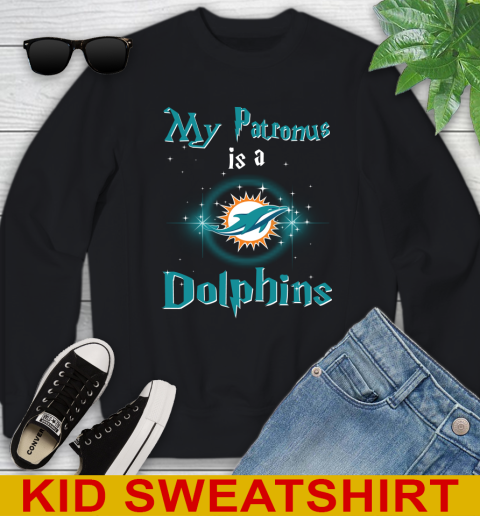 NFL Football Harry Potter My Patronus Is A Miami Dolphins Youth Sweatshirt