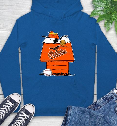 MLB Baltimore Orioles Snoopy Woodstock The Peanuts Movie Baseball T Shirt Hoodie 9