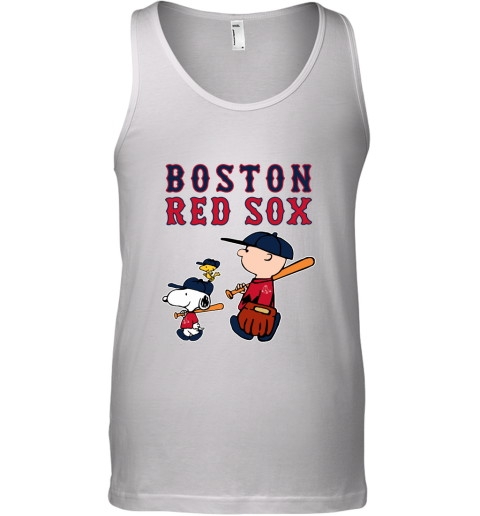 Boston Red Sox Let's Play Baseball Together Snoopy MLB Tank Top