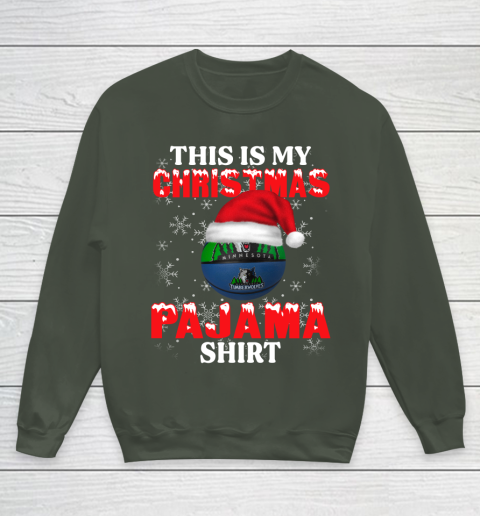 Minnesota Timberwolves This Is My Christmas Pajama Shirt NBA Youth Sweatshirt 8