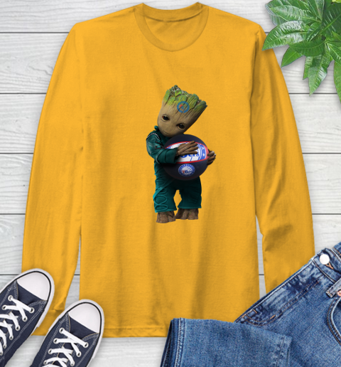NBA Groot Guardians Of The Galaxy Basketball Sports Philadelphia 76ers Long Sleeve T-Shirt 3