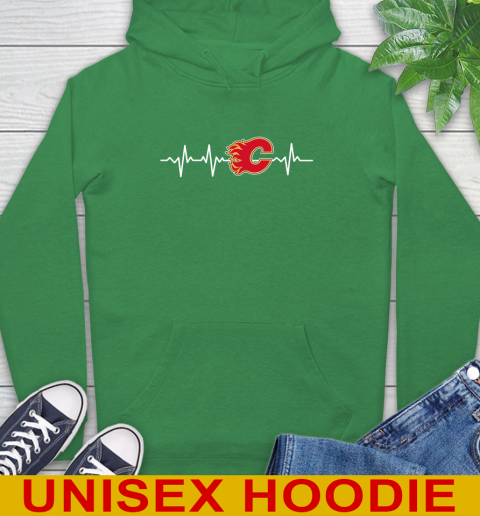 Calgary Flames NHL Hockey Heart Beat Shirt Hoodie 8