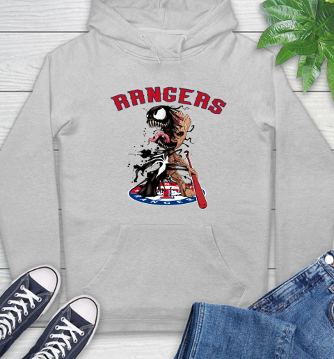 MLB Texas Rangers Baseball Venom Groot Guardians Of The Galaxy Hoodie 6