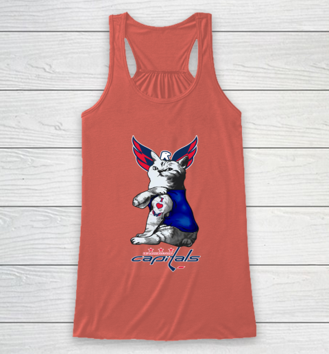 NHL My Cat Loves Washington Capitals Hockey Racerback Tank 3