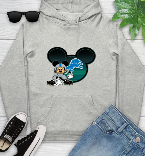 NFL Detroit Lions Mickey Mouse Disney Football T Shirt Youth Hoodie