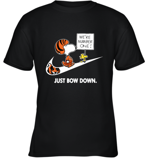 Cincinnati Bengals Are Number One – Just Bow Down Snoopy Youth T-Shirt