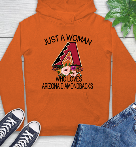 MLB Just A Woman Who Loves Arizona Diamondbacks Baseball Sports Hoodie 3