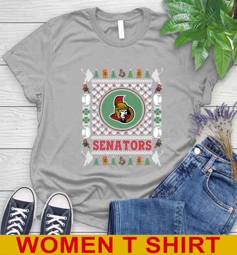 Ottawa Senators Merry Christmas NHL Hockey Loyal Fan Women's T-Shirt 5