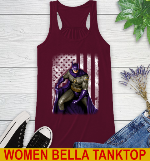 Minnesota Vikings NFL Football Batman DC American Flag Shirt Racerback Tank 2
