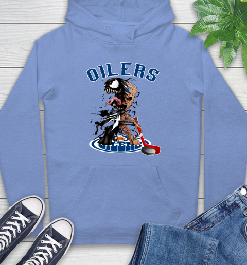 NHL Edmonton Oilers Hockey Venom Groot Guardians Of The Galaxy Hoodie 11