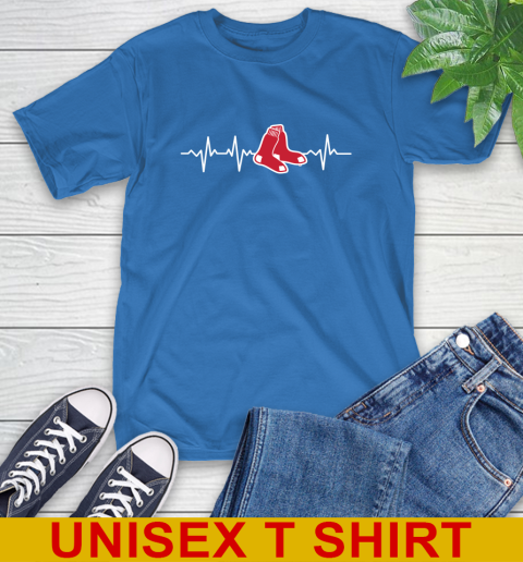Boston Red Sox MLB Baseball Heart Beat Shirt T-Shirt 11