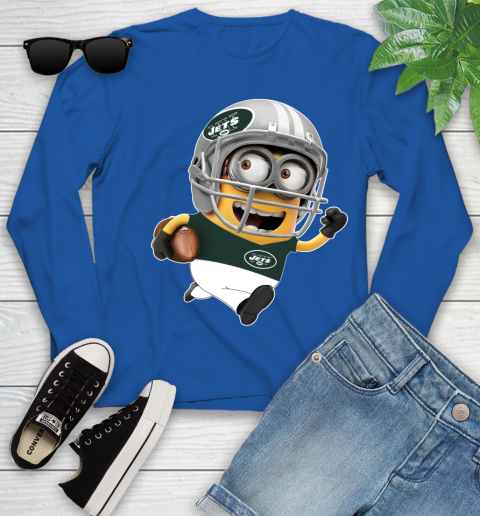 NFL New York Jets Minions Disney Football Sports Youth Long Sleeve 9