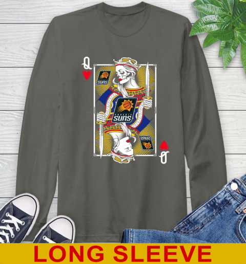 NBA Basketball Phoenix Suns The Queen Of Hearts Card Shirt Long Sleeve T-Shirt 10