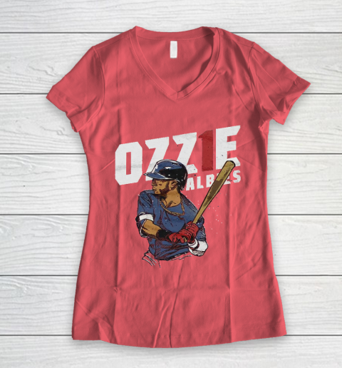 Ozzie Albies 1 Atlanta Brave Women's V-Neck T-Shirt 4