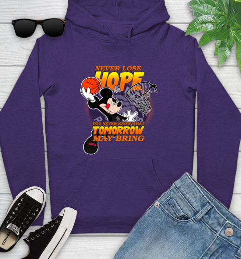 Toronto Raptors NBA Basketball Mickey Disney Never Lose Hope Youth Hoodie 5