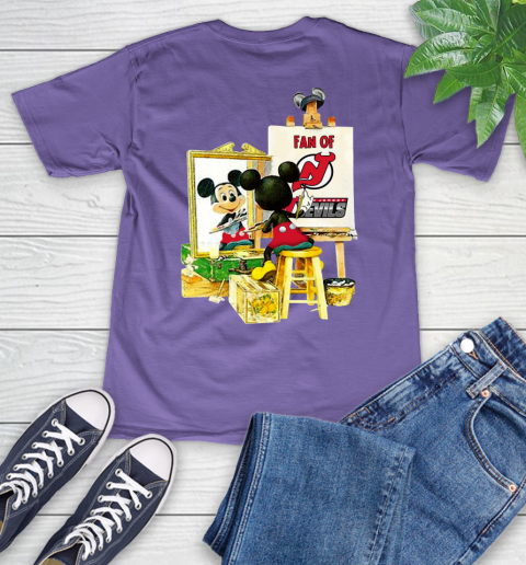 NHL Hockey New Jersey Devils Mickey Drawing Shirt 53