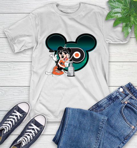 NHL Philadelphia Flyers Stanley Cup Mickey Mouse Disney Hockey T Shirt T-Shirt