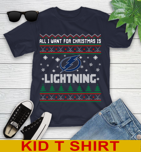 Tampa Bay Lightning NHL Hockey All I Want For Christmas Is My Team Sports 98