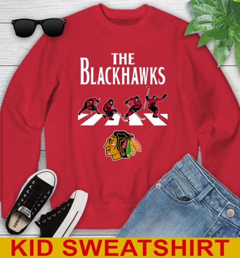 NHL Hockey Chicago Blackhawks The Beatles Rock Band Shirt Youth Sweatshirt 7